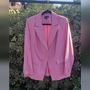 LANE BRYANT Size 16 Barbie Pink Business Jacket w/Gold Buttons